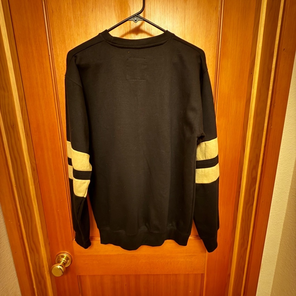 Black and Tan New Orleans Sweatshirt with Varsity Stripes NWOT - Picture 2 of 9